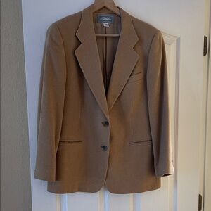 Women’s Tan Blazer with Two-Button Design